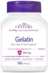 21st Century Gelatin, 600 mg, 100 capsule, 21st Century