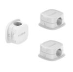 Baseus kábeltartó/kábelrendező öntapadó alaptartó, 3 részes kábelrögzítő, FEHÉR B01331106211-00 (B01331106211-00)