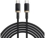 Baseus Dura Adatkábel Type-C - Type-C, 100cm, Arany/Fekete