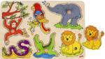 Goki Puzzle muzical din lemn Goki - Gradina Zoologica (57862) Puzzle