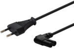 SAVIO CL-144 Power cable Black 3 m angled Fekete 2-tűs IEC Type E (3.4 mm, 3.1 mm) (CL-144)