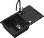 Ruvetti Natu Maxi mosogató csapteleppel és tartozékokkal fekete/acél LP_3200-NM7744BC_W (LP3200NM7744BCW)