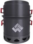Alpinus Oală turistică din aluminiu Alpinus Valdes Radiator - Gri