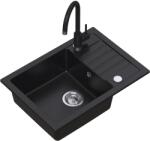 Ruvetti Tito Compact mosogató csapteleppel és tartozékokkal fekete/fekete LP_3200-TC6244BC_W (LP3200TC6244BCW)