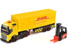 Dickie Toys Set masinute camion DHL cu stivuitor, 3 ani+ (143CC7)