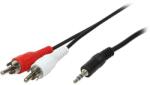 LogiLink Audio cable, 1x 3, 5mm male to 2x Cinch male, 1, 5m (CA1042)