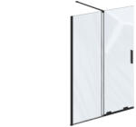 RAVAK Tolóajtós zuhanyfal ROWI-110 matt fekete+Transparent X9WVD0300Z1 (X9WVD0300Z1)