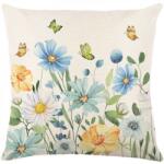  Len párnahuzat FLOSPRING 45x45 cm, krém színű