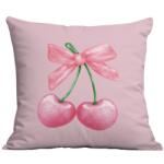  Párnahuzat CHERRIES 45x45 cm, rózsaszín