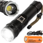 Bailong Lanternă Tactică Bailong P717 cu LED CREE XHP160, Funcție de Zoom și Power Bank (08317)