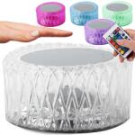 VERK GROUP Lampă de noapte cu efect de cristal RGB LED, reîncărcabilă prin USB și cu telecomandă (12306)
