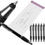 Maaleo Set Maaleo de 6 stilouri elegante cu notițe retractabile, în culori negru și albastru (00024277)