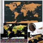Malatec Hartă Mondială Răzuibilă, cu Steaguri și Accesorii (00023442)