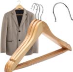 Verk Group Set de 3 umerașe din lemn lacuit pentru haine (27428) Agatator cuier