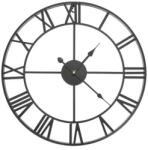 Ruhhy Ceas de perete retro - Negru (00011434)