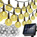 Gardlov Ghirlandă solară de 12 metri cu globuri decorative cu lumină caldă albă, IP65 (00024010)