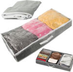 Verk Group Organizator textil de dimensiuni mari, cu fermoar, pentru sub pat sau dulap, în culoare gri (01911)