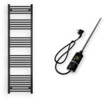  Törölközőszárító radiátor elektromos fűtőpatronnal 50 x 180 cm - Nero Italia C-600W (fekete)