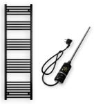  Törölközőszárító radiátor elektromos fűtőpatronnal 50 x 170 cm - Nero Italia C-600W (fekete)