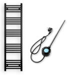  Törölközőszárító radiátor elektromos fűtőpatronnal 40 x 150 cm - Nero Italia S-400W (fekete)