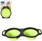 BackHomeLiving Bol dublu pliabil pentru animale - 2 x 350 ml 31 x 14 x 5 cm (PET9493)