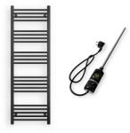 Törölközőszárító radiátor elektromos fűtőpatronnal 50 x 150 cm - Nero Italia C-600W (fekete)