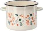 BackHomeLiving Oala emailată - 5, 5 litri - diametru de 22 cm - Crem (EMA2402)