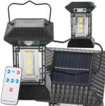 VERK GROUP Lampa solară cu senzor de mișcare și întrerupător crepuscular CL-T60, cu 5 funcții, telecomandă, 60 LED COB, negru (12336)