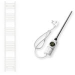  Törölközőszárító radiátor elektromos fűtőpatronnal 30 x 180 cm - Nero Italia C-400W (fehér)