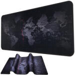 VERK GROUP Mare Mousepad Gamer XXL cu Harta Lumii 80x30 cm, Negru (06206) Mouse pad