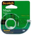 3M Banda adeziva 19mm x 7, 5m invizibila la copiere, cu dispenser, Magic Tape, 3M (3M-8-1975D)