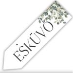  Fa tábla nyomtatott, Esküvői, nyíl, 30cm