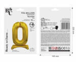 GoDan Balon folie stativ sub forma de cifra, auriu 74 cm GD1936-0 Baloane folie Tip Cifra 0 (GD1936-0)