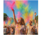 GoDan Pudra Holi PPI pentru petreceri, Non-toxic, 70 g GD1945-PI Articole pentru decor Culoare Roz (GD1945-PI)
