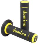 Domino A02041 eredeti markolatpár off-road, fekete-sárga (118 mm) Domino Bicikli alkatrészek Kerékpár alkatrészek Kerékpár kormányszalagok és markolatok