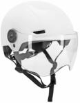 P2R TRENDY fehér városi felnőtt kerékpáros sisak, napellenzővel és méretállító csattal, 55-58 cm (darabra) SELECTION P2R (Vélo) Bicikli alkatrészek Kerékpáros ruházat Kerékpáros sisakok