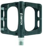 SWITCH MTB/Downhill/BMX lapos pedál, alumínium, fekete, 9/16 menettel, tapadó felülettel (pár) 100x90mm SWITCH Bicikli alkatrészek Kerékpár alkatrészek Kerékpár pedálok