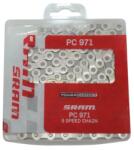 Sram PC-971 9 sebességes kerékpárlánc, országúti/MTB, ezüst, 114 szemes SRAM Bicikli alkatrészek Kerékpár alkatrészek Bicikliláncok