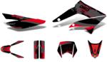Motomotors Dekoráció / Matricakészlet fekete-vörös-szürke fényes Derbi Senda DRD 11-17-hez Motomotors Vázak, idomok, kiegészítők Idomok, burkolat elemek