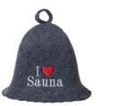 Sauna Cool I Love Sauna szürke gyapjú szaunasapka