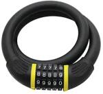 Auvray Kombinációs kábelzár kerékpárhoz - Ø 12 mm, 65 cm, matt fekete Auvray Bicikli alkatrészek Kerékpáros kiegészítők Biciklizárak