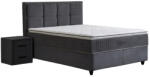 ABC Bedding Softium Seren kárpitozott ágyneműtartós ágy matraccal (ágykeret+matrac) szürke színű 160x200