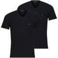 Giorgio Armani Rövid ujjú pólók 2-PACK CREW NECK T-SHIRT AF14132 Fekete EU L