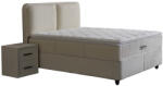 ABC Bedding Softium Unique kárpitozott ágyneműtartós ágy matraccal (ágykeret+matrac) törtfehér színben 180x200