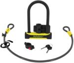 Auvray U ROC 80x245 mm (Ø14 mm) kerékpár U-lakat, tartó nélkül, hosszabbító kábellel (1 m, Ø12 mm), biztonsági szint: 8-10, 2 csillagos Fub minősítés Auvray Bicikli alkatrészek Kerékpáros kiegészítők Bicikli