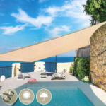 WTools Napvitorla négyzet alakú 5x5m homok 190gr/m2 (2167668)