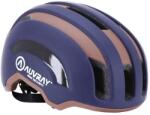 Auvray URBAIN SAFE Felnőtt kerékpáros sisak, tengerkék-barna, dupla in-mold, beépített mágneses USB világítással, 56-59 cm, tekerőgombos méretállítás Auvray Bicikli alkatrészek Kerékpáros ruházat Kerékpáros 