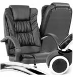  Masszázs irodaI Szék fekete Forgatható alap Króm irodai szék +tilt! (222 CLERK)