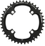 Stronglight lánckerék MTB-hoz, Ø104 mm, 4 karos, dupla, 40T, Ø104 2x10 külső, fekete, 10 sebességes SHIMANO-hoz (kivéve XT-XTR), menetes nélküli, 5 mm vastag STRONGLIGHT Bicikli alkatrészek Kerékpár alkatrészek K