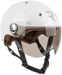 REVOE PREMIUM URBAN-CITY FEHÉR KERÉKPÁROS SISAK (57-58) LEVEHETŐ FÜLVÉDŐVEL, ÁLLÍTHATÓ NAPELLENZŐVEL, DOBOZBAN, EBIKE ÉS ROLLER KOMPATIBILIS, EN1078+A1 MINŐSÍTÉSSEL REVOE Bicikli alkatrészek Kerékpáros ruhá